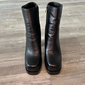 Black Leather Women's Boots